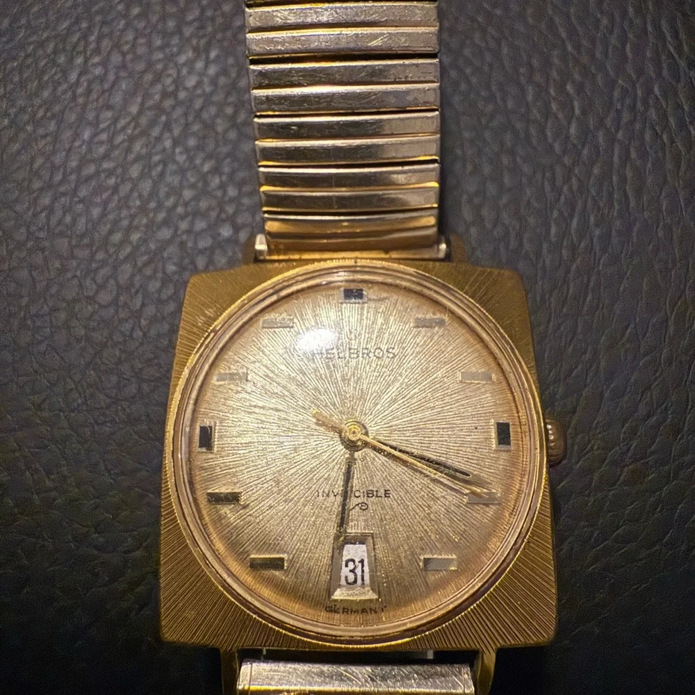 1965 Helbros Gold-Tone Vintage Watch
